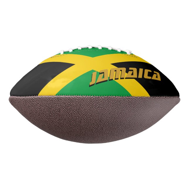 Ballon De Foot Football américain avec drapeau jamaïcain / Jamaïq (Tourné à 270°)