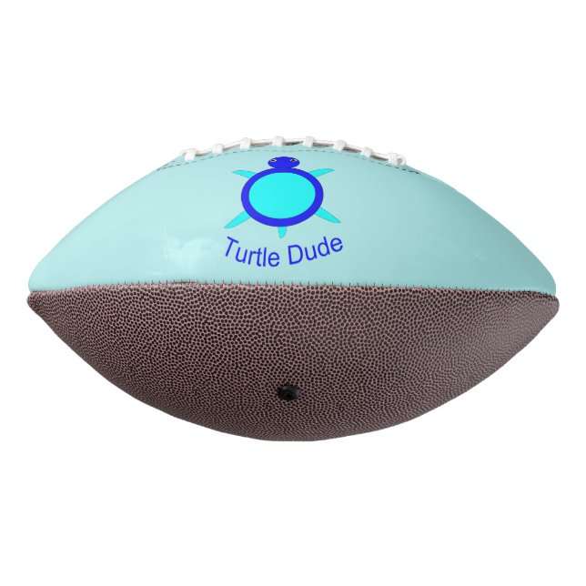Ballon De Foot Football américain de Bright Blue Turtle (Tourné à 270°)