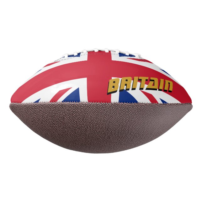 Ballon De Foot Football américain et drapeau britannique / Royaum (Tourné à 270°)