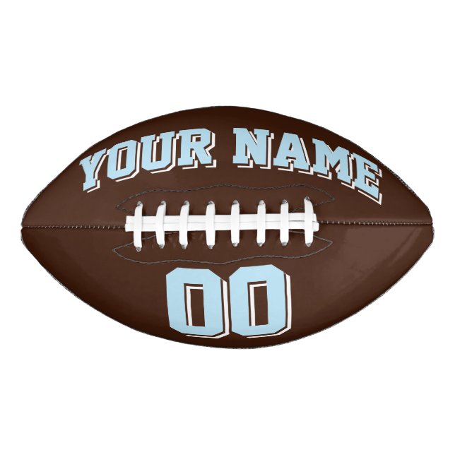 Ballon De Foot Football BROWN BLEU ET BLANC (Devant)