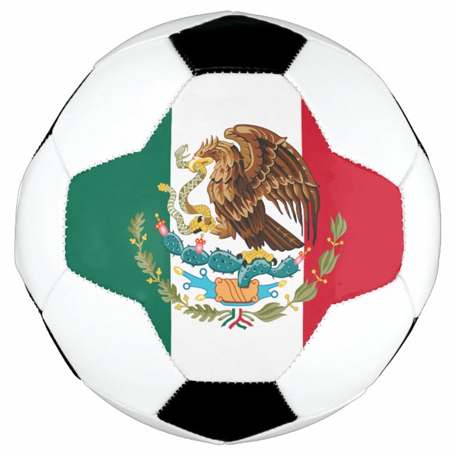 Ballon De Foot Football de la fierté mexicaine : Mexique Drapeau  (Devant)