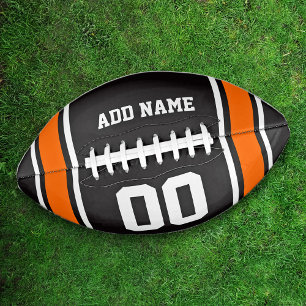Ballon De Foot Football Jersey Black Orange Personnalisé