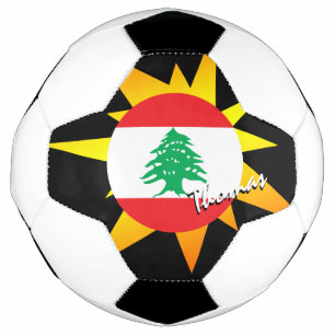 Ballon De Foot Football libanais & Drapeau libanais / BANG