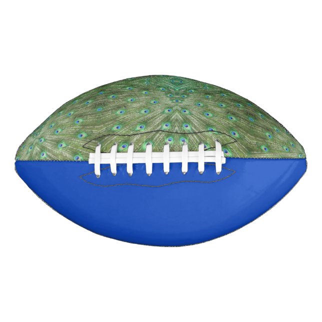 Ballon De Foot Football - Peacock Feathers et Royal Blue (Devant)
