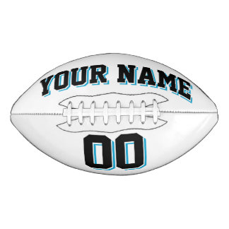 Ballon De Foot Football personnalisé BLACK ET BLEU BLANC