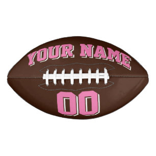Ballon De Foot Football Personnalisé Brown ROSE ET BLANC