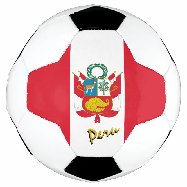 Ballon De Foot Football péruvien & Drapeau péruvien / Sports (Devant)