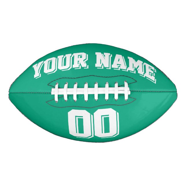 Ballon De Foot Football sur mesure vert et blanc (Devant)