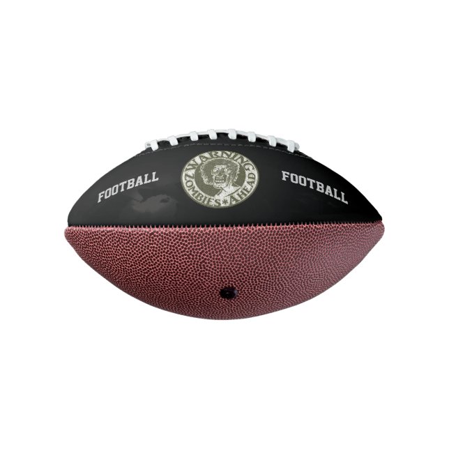 Ballon De Foot Football Zombie - Vert & Gris sur Noir (Tourné à 270°)