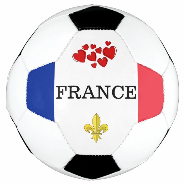 Ballon De Foot FRANCE drapeau de la fleur de lis (Devant)