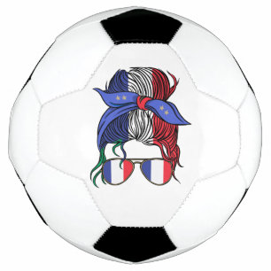 Ballon De Foot France pimentée avec le drapeau français