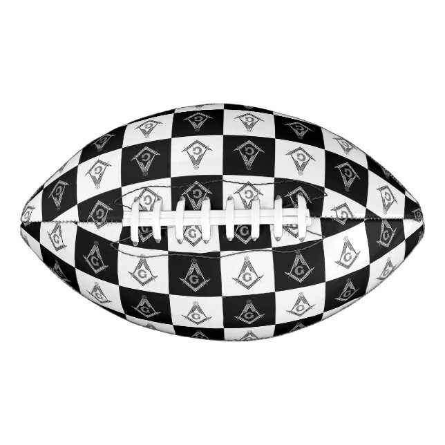 Ballon De Foot Freemason À damiers Motif (Devant)