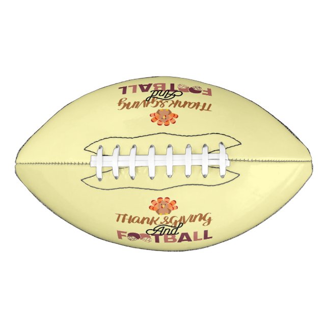 Ballon De Foot Fun and Catchy Thanksgiving Design Football (Devant)