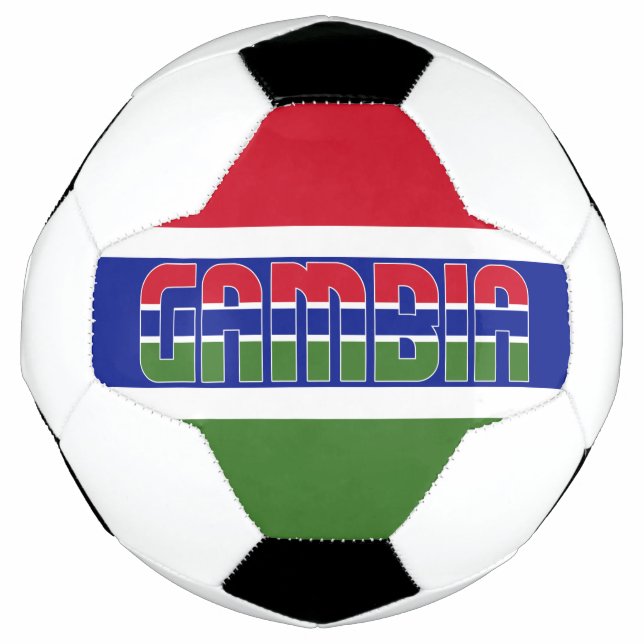 Ballon De Foot Gambie Drapeau Patriotique (Devant)