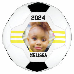 Ballon De Foot Garde-photo personnalisée Stripes jaunes