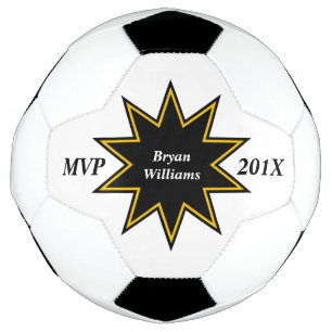 Ballon De Foot Gold Black Star MVP personnalisé