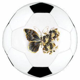 Ballon De Foot Gold flower Butterfly with Black Orchid