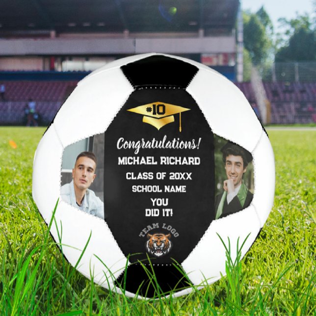 Ballon De Foot Graduation Soccer Personnalisé Photo & Nom Keepsak (Créateur téléchargé)