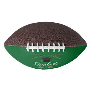 Ballon De Foot Graduation verte sur mesure Lycée diplômé