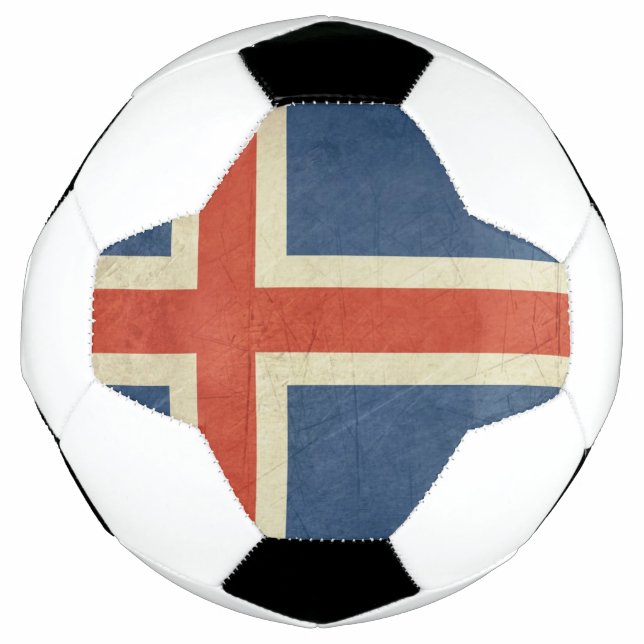 Ballon De Foot Grunge drapeau d'État souverain de l'Islande (Devant)