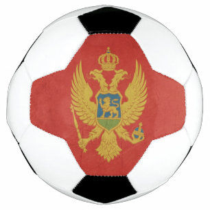 Ballon De Foot Grunge drapeau d'État souverain du Monténégro