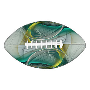 Ballon De Foot Hypnotique Abstrait Golden Turquoise Turquoise Fra