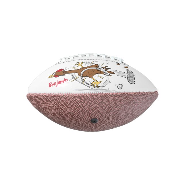 Ballon De Foot Illustration amusante de poulet cool (Tourné à 270°)