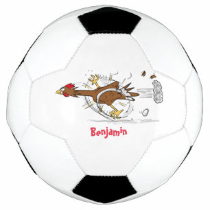 Ballon De Foot Illustration amusante de poulet cool