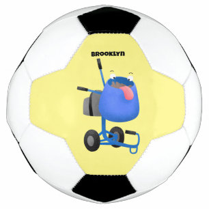 Ballon De Foot Illustration amusante du mélangeur de ciment bleu