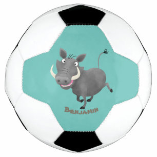 Ballon De Foot Illustration amusante d'un cochon de phacochère af