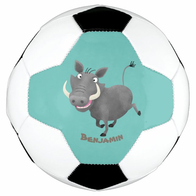 Ballon De Foot Illustration amusante d'un cochon de phacochère af (Devant)