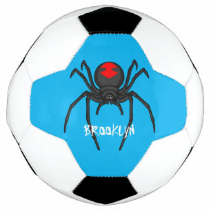 Ballon De Foot Illustration d'araignée noire effrayante