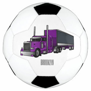 Ballon De Foot Illustration de camion semi-remorque