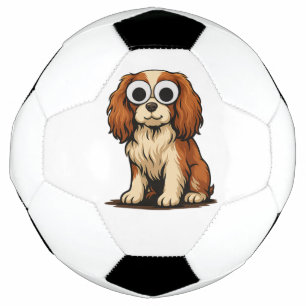 Ballon De Foot Illustration de chiot mignon aux yeux globuleux
