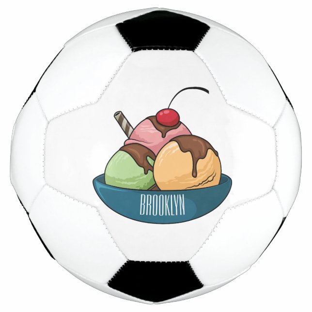 Ballon De Foot Illustration de crème glacée (Devant)