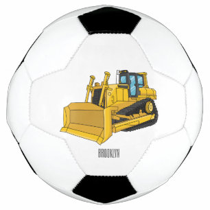 Ballon De Foot Illustration de dessin animé Bulldozer