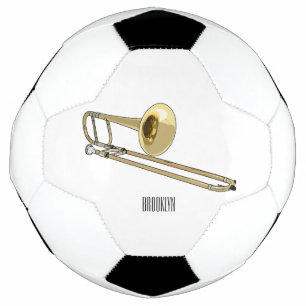Ballon De Foot Illustration de dessin animé de Trombone