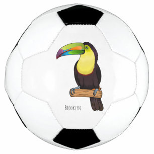 Ballon De Foot Illustration de dessin animé d'oiseau toucan à bec