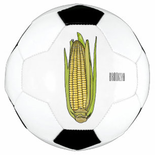 Ballon De Foot Illustration de dessin sur le maïs