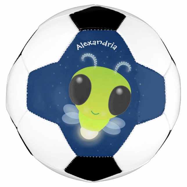 Ballon De Foot Illustration de la luciole vert mou (Devant)