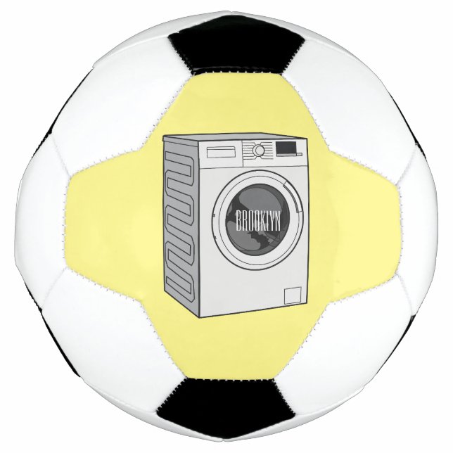 Ballon De Foot Illustration de la machine à laver (Devant)