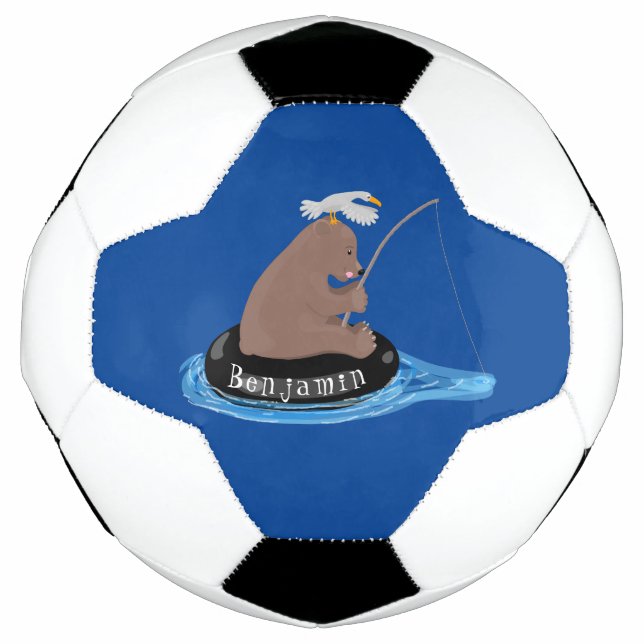 Ballon De Foot Illustration de la pêche de l'ourson mou (Devant)