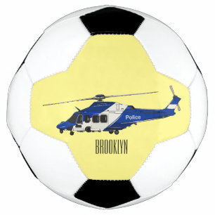 Ballon De Foot Illustration de l'hélicoptère de police