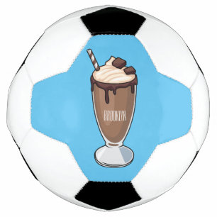 Ballon De Foot Illustration de milk-shake au chocolat