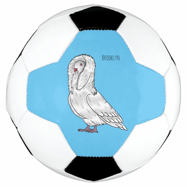 Ballon De Foot illustration de pigeon jacobin de dessin animé  (Devant)