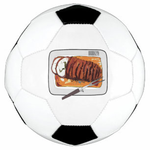 Ballon De Foot Illustration de poitrine de dinde rôtie