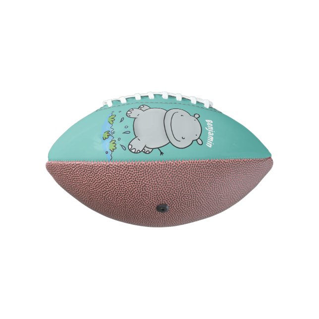 Ballon De Foot Illustration de saut en hippo mignon (Tourné à 270°)
