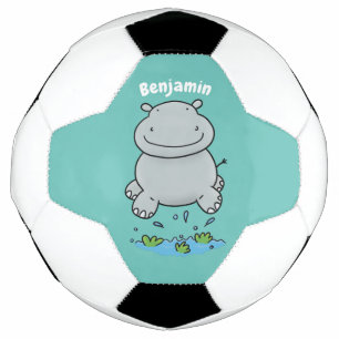 Ballon De Foot Illustration de saut en hippo mignon