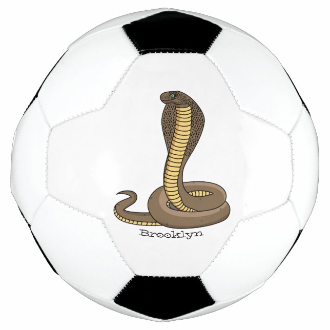 Ballon De Foot Illustration de serpent à cobra Brown (Devant)