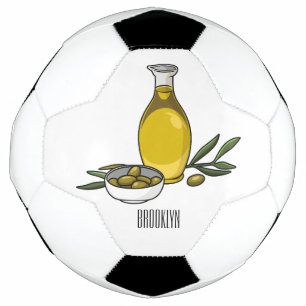 Ballon De Foot Illustration d'huile d'olive